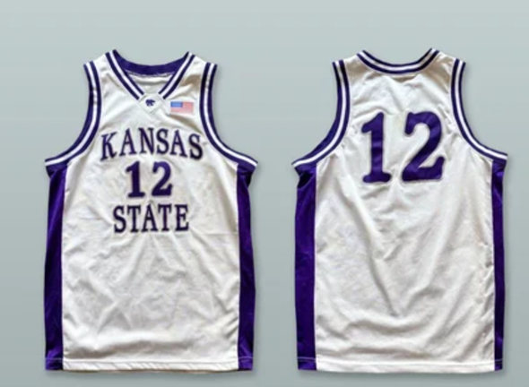 Men's Kansas State Wildcats Active Player Custom White Stitched Basketball Jersey
